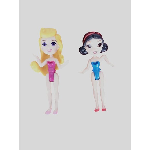 Disney Princess Little Kingdom Snap-Ins Mini Dolls‎ Snow White Aurora Dolls - Picture 1 of 6